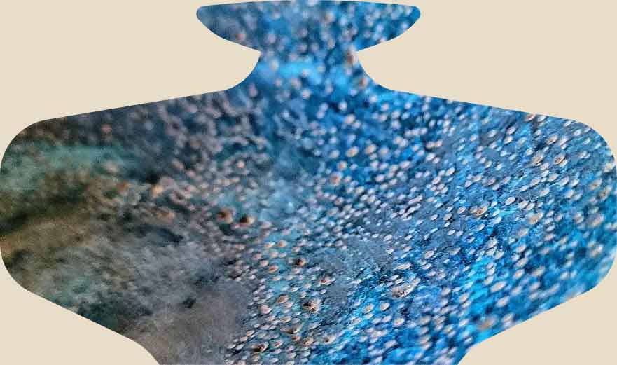 Blue glazed Natzler vase