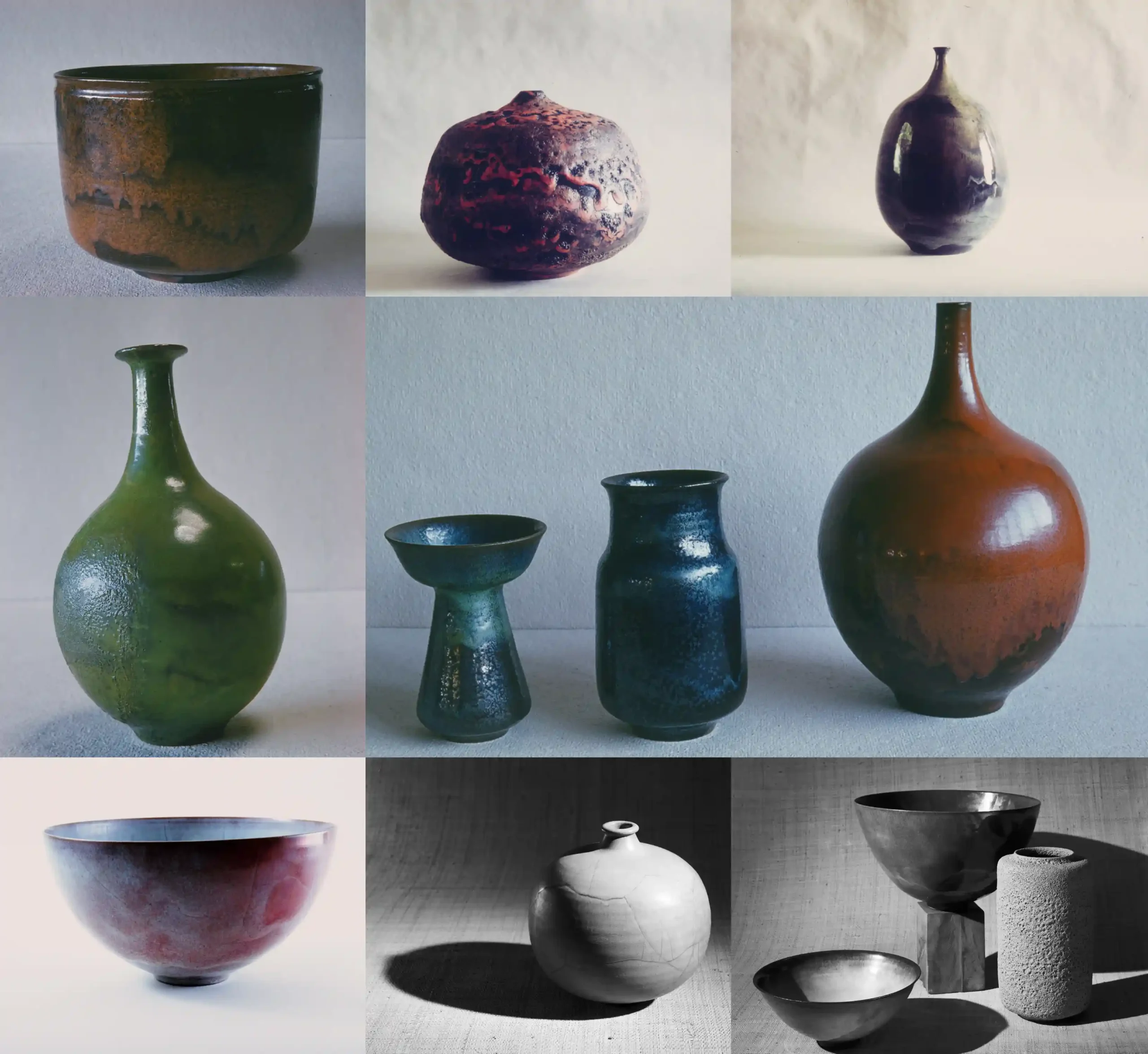 Selection of ceramics by Gertrud and Otto Natzler