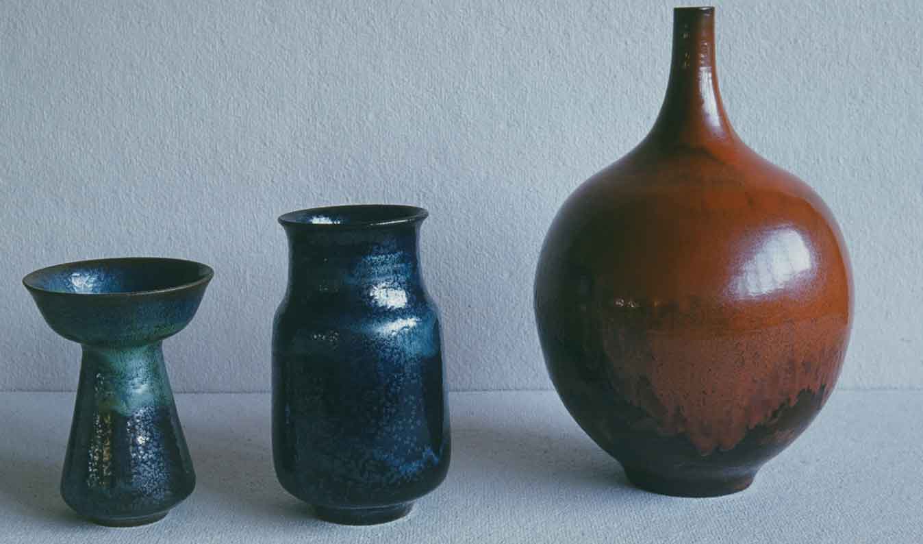 three various ceramic pieces