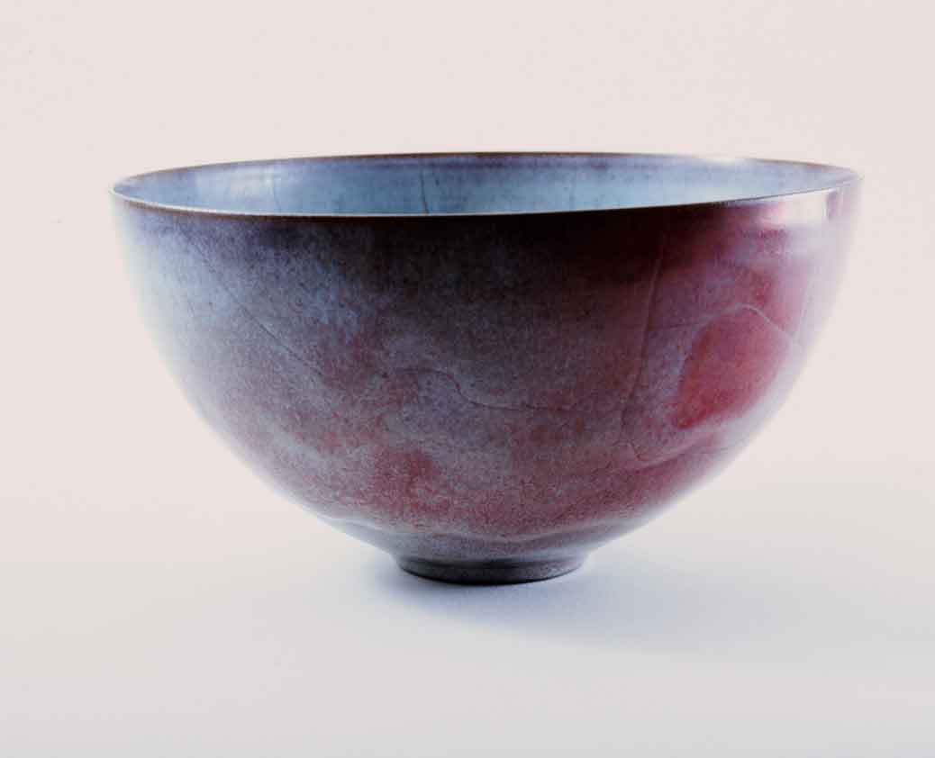 red ceramic bowl