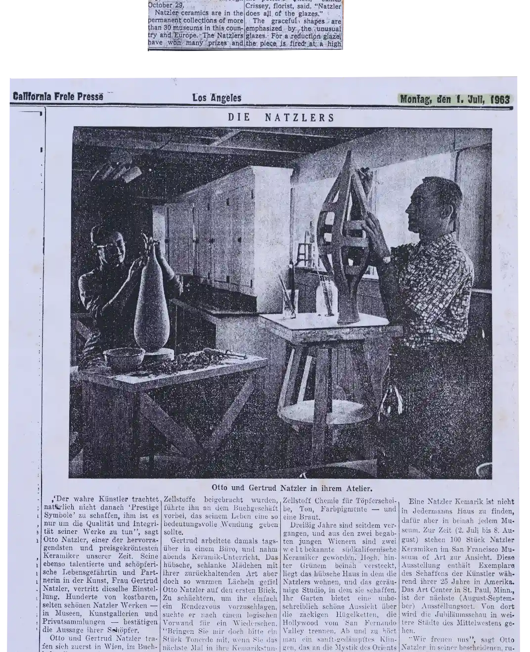 California Free Press article 1963