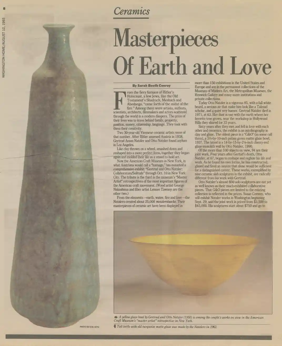 News: Washington Home 1993: Masterpieces of Earth and Love