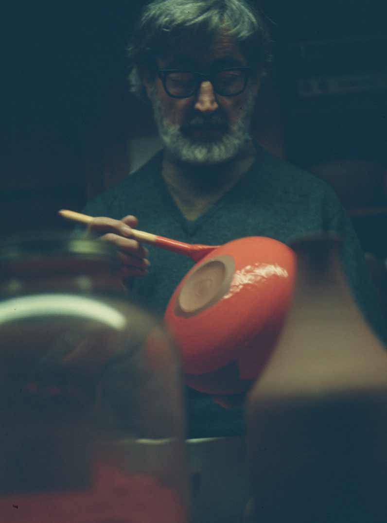 Otto glazing a bowl